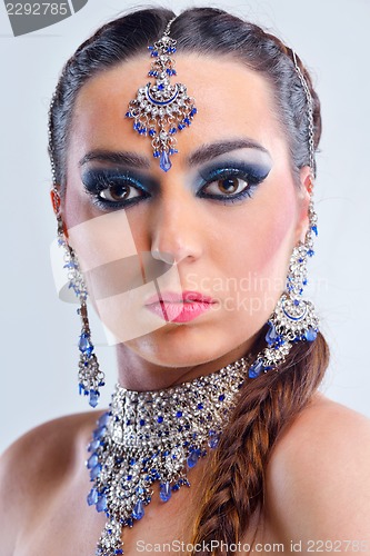 Image of Beautiful Woman with  Luxury Makeup