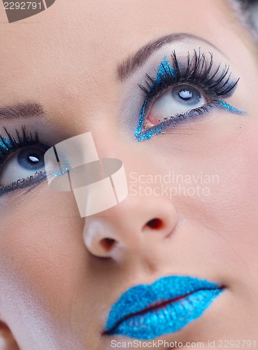 Image of Beautiful Woman with  Luxury Makeup