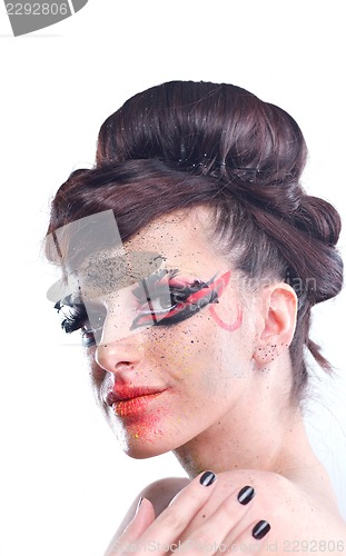 Image of Beautiful Woman with  Luxury Makeup