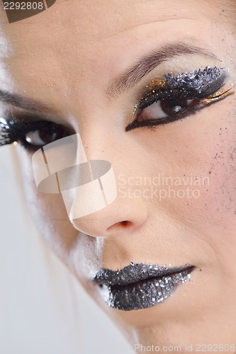Image of Beautiful Woman with  Luxury Makeup