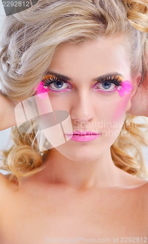 Image of Beautiful Woman with  Luxury Makeup