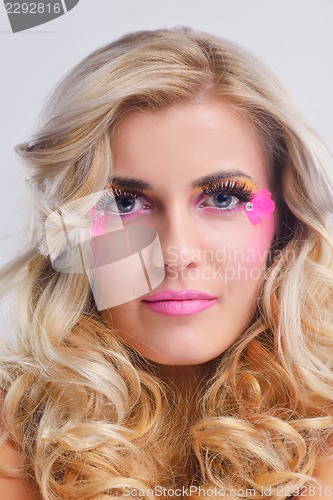 Image of Beautiful Woman with  Luxury Makeup
