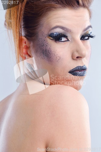 Image of Beautiful Woman with  Luxury Makeup