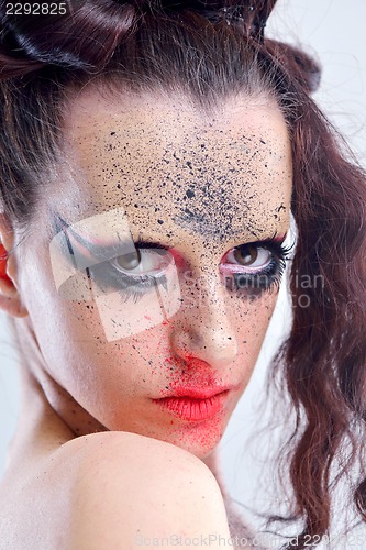 Image of Beautiful Woman with  Luxury Makeup