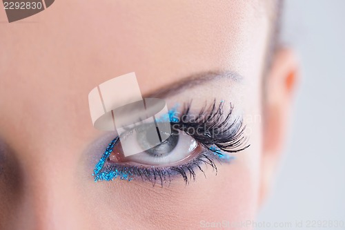 Image of Beautiful Woman with  Luxury Makeup