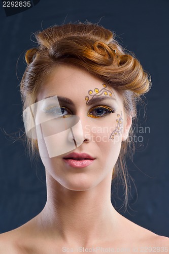 Image of Beautiful Woman with  Luxury Makeup