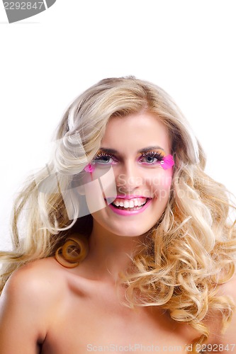 Image of Beautiful Woman with  Luxury Makeup