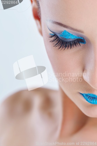Image of Beautiful Woman with  Luxury Makeup