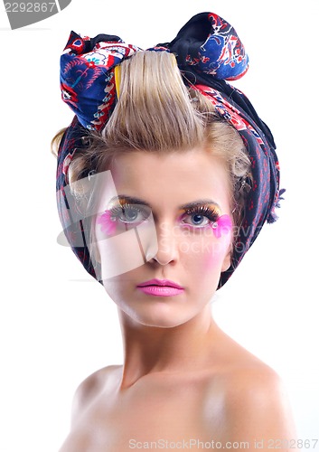 Image of Beautiful Woman with  Luxury Makeup