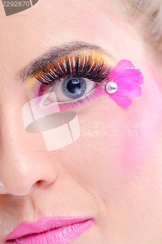 Image of Beautiful Woman with  Luxury Makeup