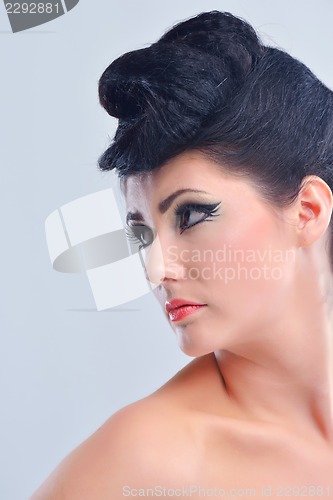 Image of Beautiful Woman with  Luxury Makeup