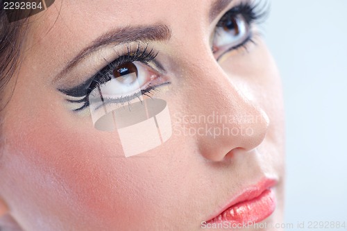 Image of Beautiful Woman with  Luxury Makeup
