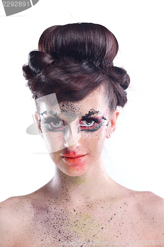 Image of Beautiful Woman with  Luxury Makeup