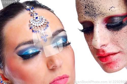 Image of Beautiful Woman with  Luxury Makeup