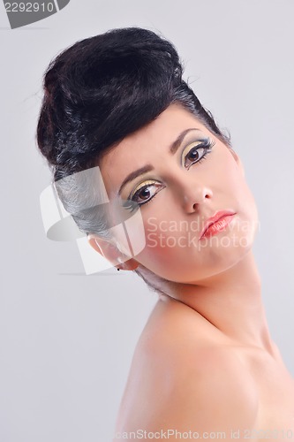 Image of Beautiful Woman with  Luxury Makeup
