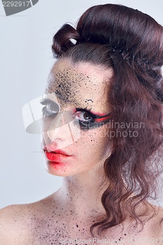 Image of Beautiful Woman with  Luxury Makeup