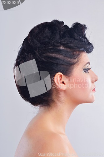 Image of Beautiful Woman with  Luxury Makeup