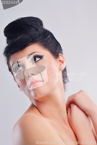 Image of Beautiful Woman with  Luxury Makeup