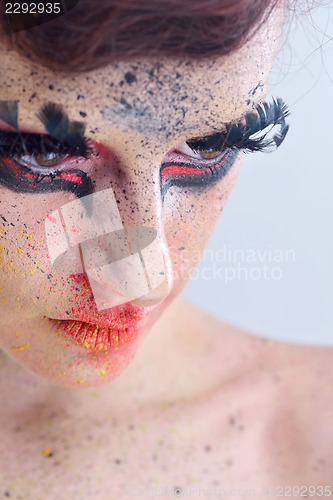 Image of Beautiful Woman with  Luxury Makeup