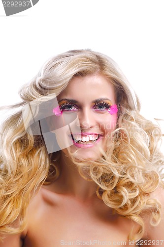 Image of Beautiful Woman with  Luxury Makeup