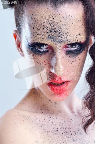 Image of Beautiful Woman with  Luxury Makeup