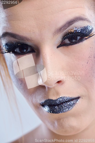 Image of Beautiful Woman with  Luxury Makeup