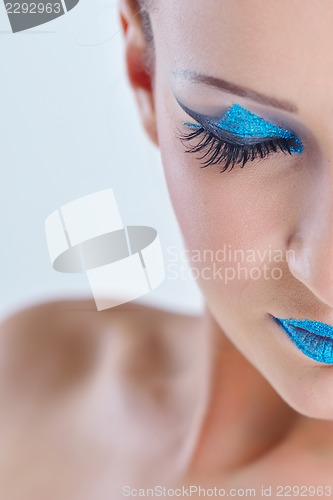 Image of Beautiful Woman with  Luxury Makeup