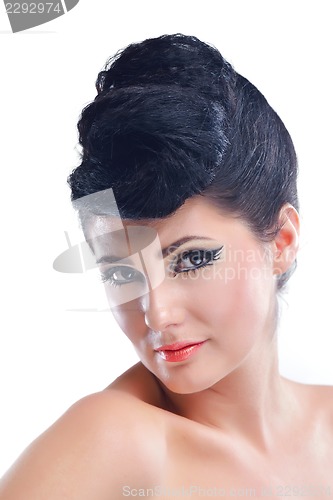 Image of Beautiful Woman with  Luxury Makeup