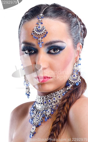 Image of Beautiful Woman with  Luxury Makeup