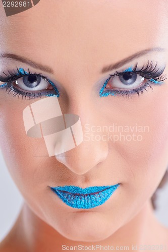 Image of Beautiful Woman with  Luxury Makeup