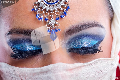 Image of Beautiful Woman with  Luxury Makeup