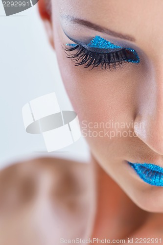 Image of Beautiful Woman with  Luxury Makeup