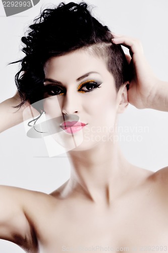 Image of Beautiful Woman with  Luxury Makeup