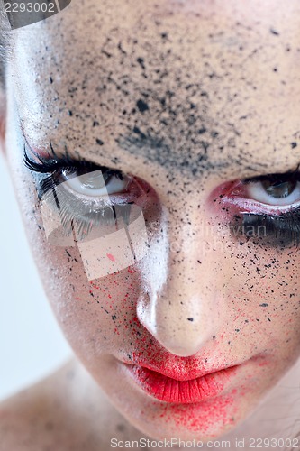 Image of Beautiful Woman with  Luxury Makeup