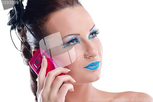 Image of Beautiful Woman with  Luxury Makeup
