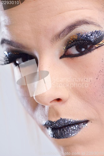 Image of Beautiful Woman with  Luxury Makeup