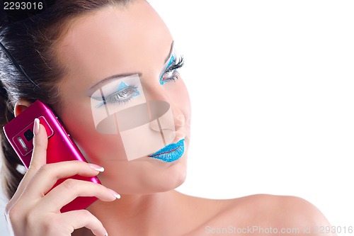 Image of Beautiful Woman with  Luxury Makeup