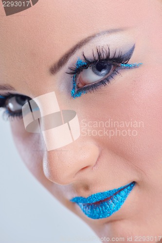 Image of Beautiful Woman with  Luxury Makeup