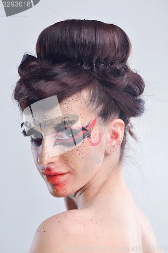 Image of Beautiful Woman with  Luxury Makeup