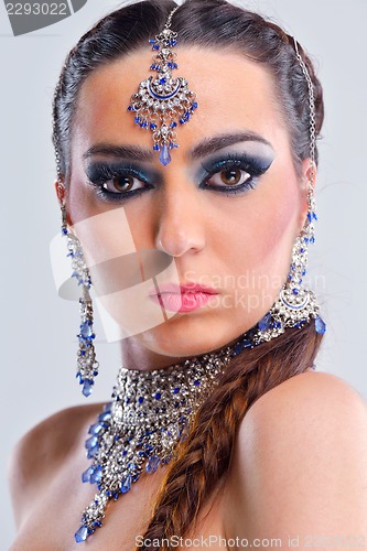 Image of Beautiful Woman with  Luxury Makeup