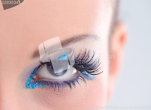 Image of Beautiful Woman with  Luxury Makeup