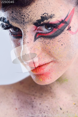 Image of Beautiful Woman with  Luxury Makeup