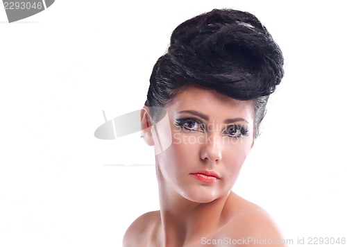 Image of Beautiful Woman with  Luxury Makeup