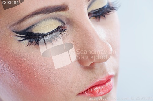Image of Beautiful Woman with  Luxury Makeup