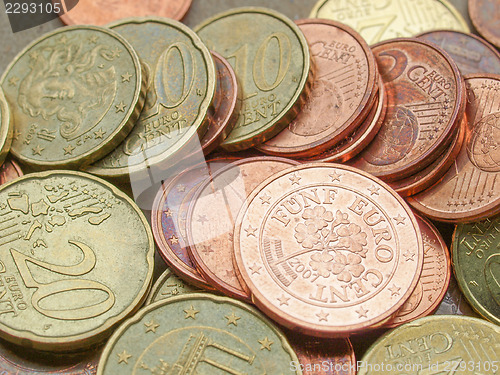 Image of Euro coins background