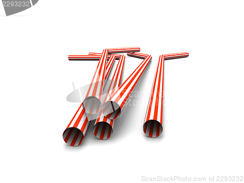Image of Red straws