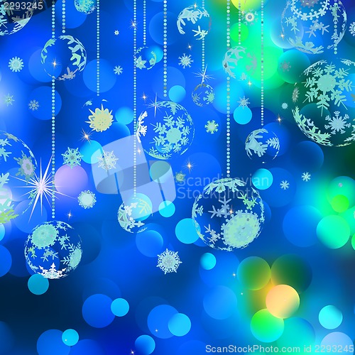 Image of Christmas background with baubles. EPS 10