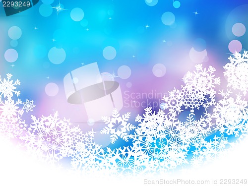 Image of Blue background with snowflakes. EPS 10