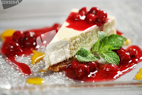 Image of cheesecake with cherries