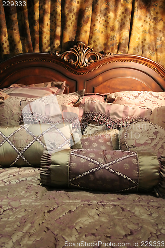 Image of Double bed with beautiful linen